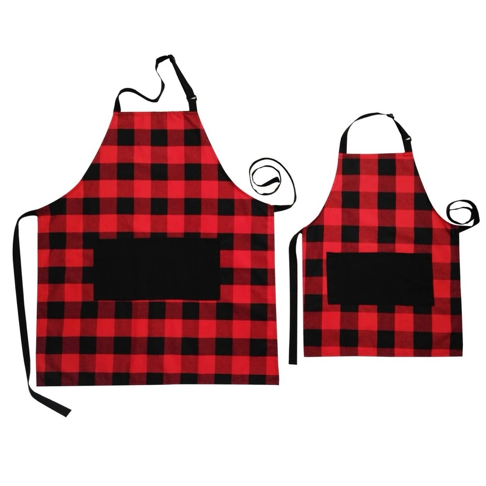 Huntington Home matching set of adult and child bib apron